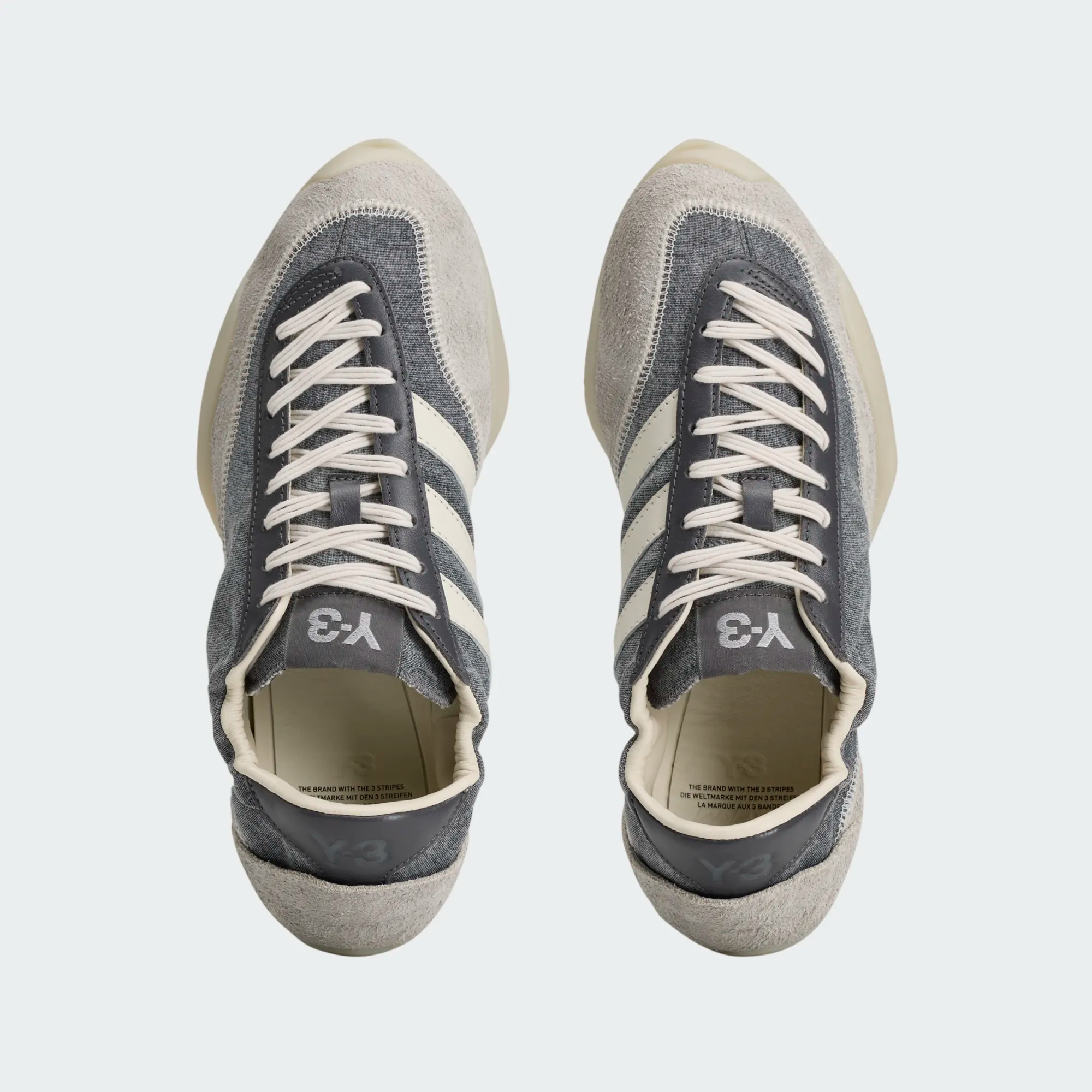 【 Y-3 TOKYO WARPED 異材質拼接頂級鞋款 - 灰 】
