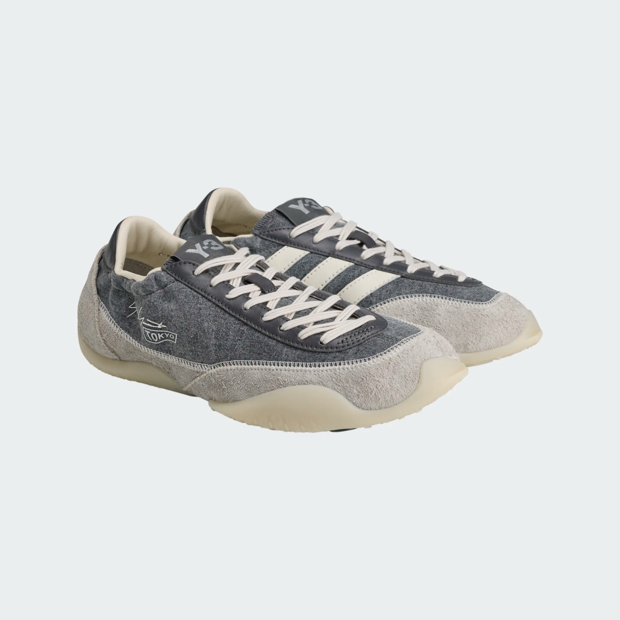 【 Y-3 TOKYO WARPED 異材質拼接頂級鞋款 - 灰 】