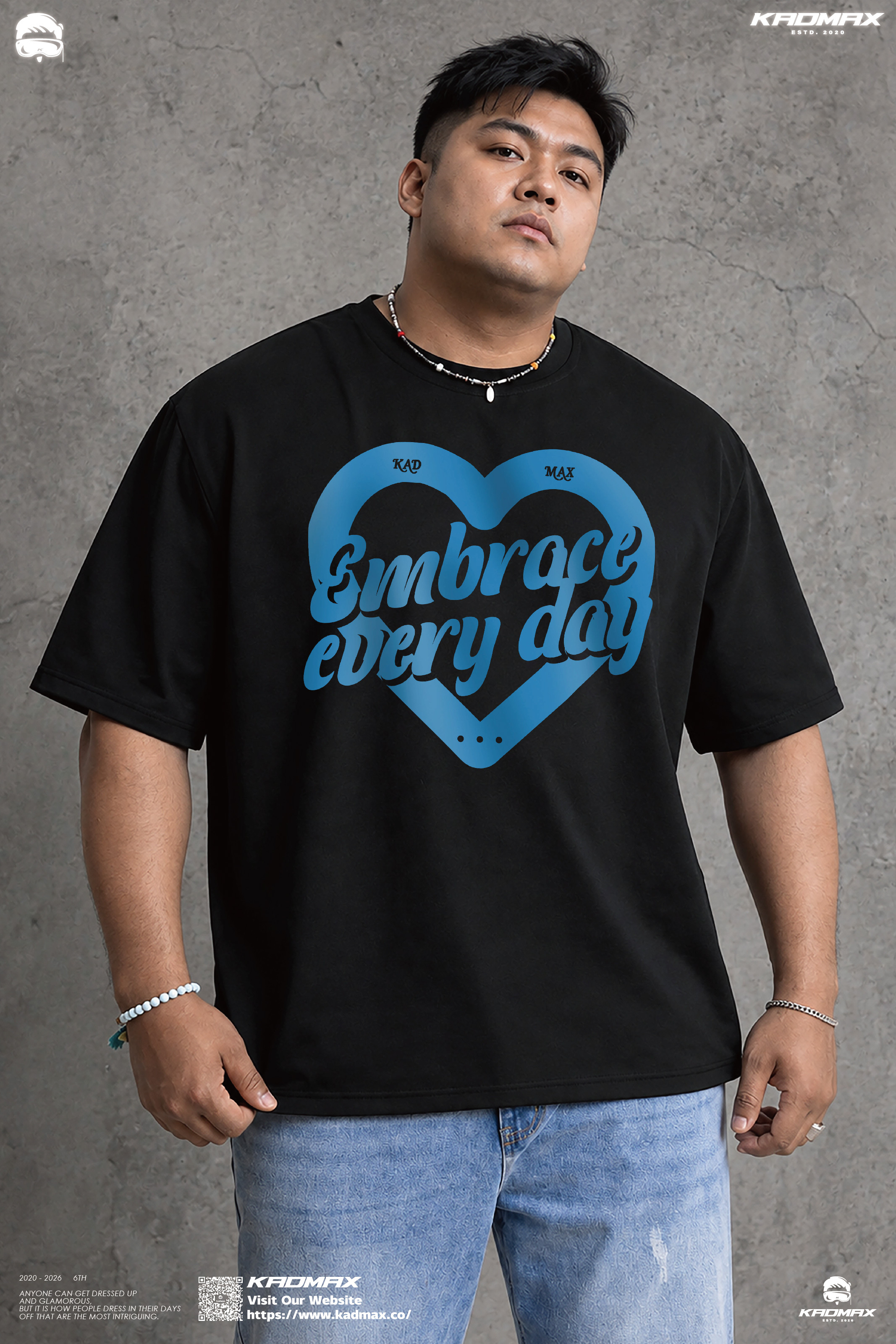 KADMAX大尺碼 - Embrace every day短袖TEE〈KMSS2637〉