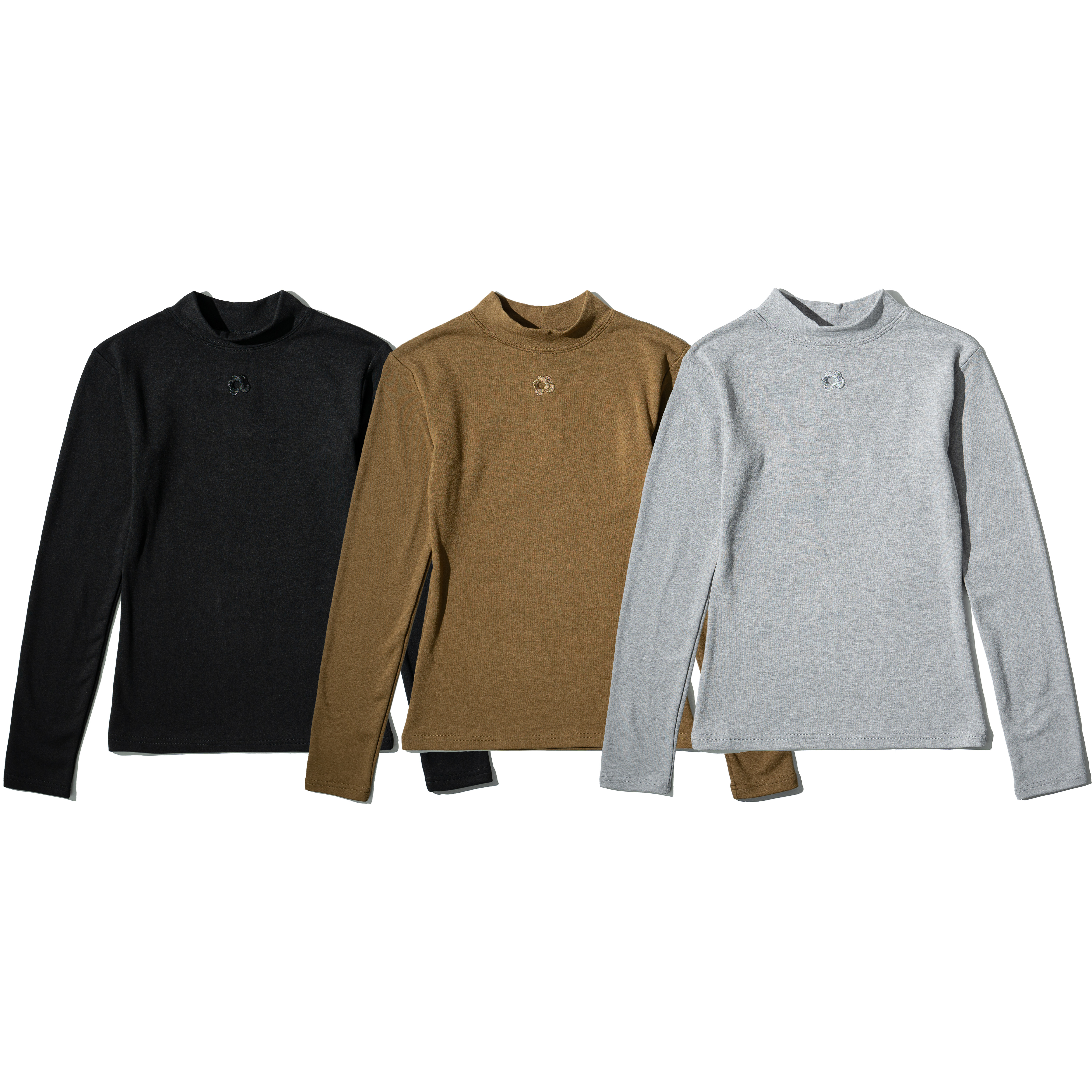 MIAO Turtleneck LS Top 小高領 小花刺繡 長袖上衣 [M-TW1]