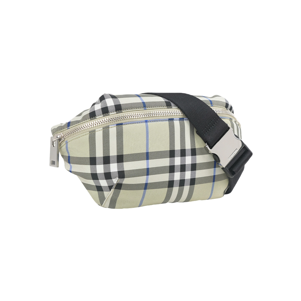 【Burberry】Talbot 經典格紋帆布腰包(地衣色)