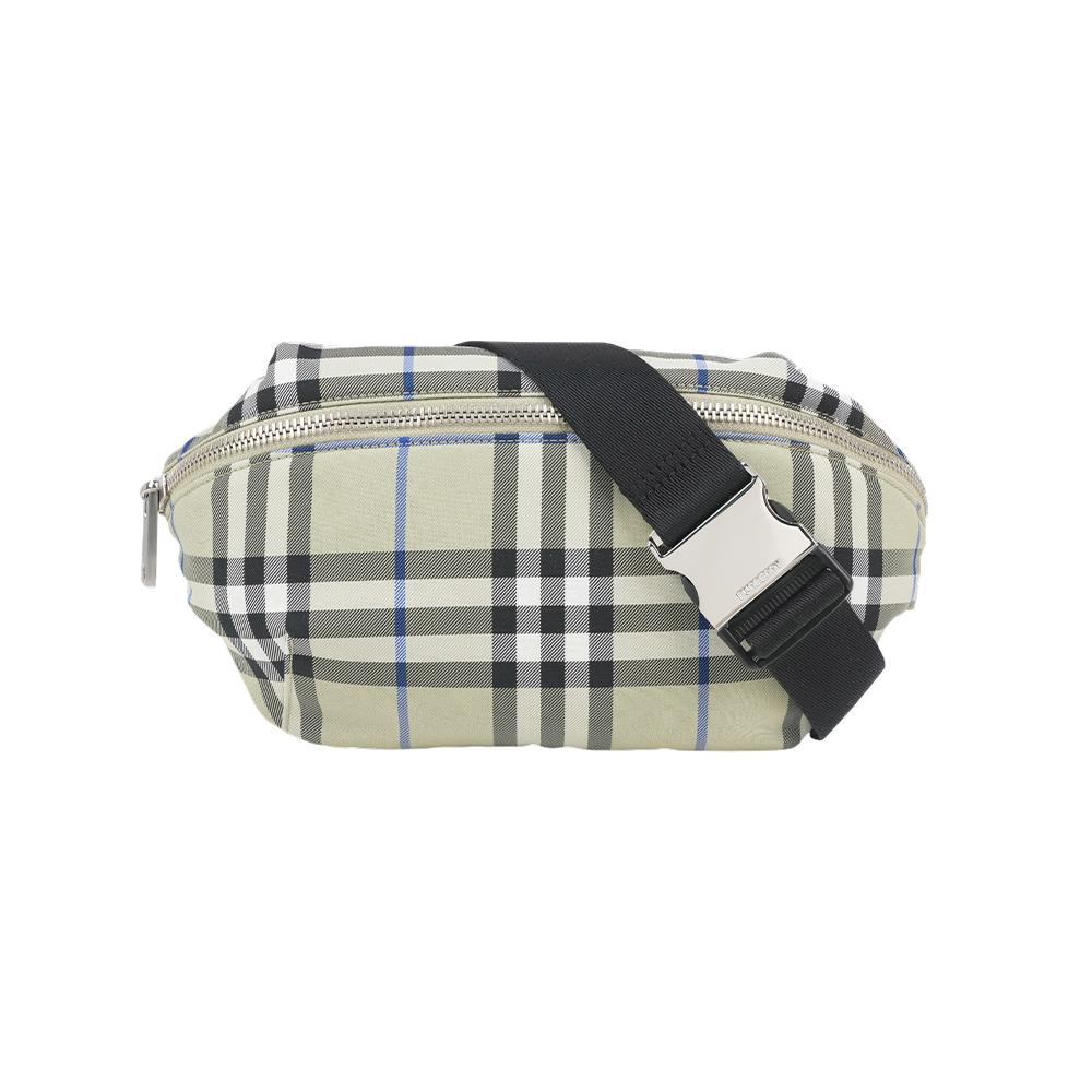 【Burberry】Talbot 經典格紋帆布腰包(地衣色)