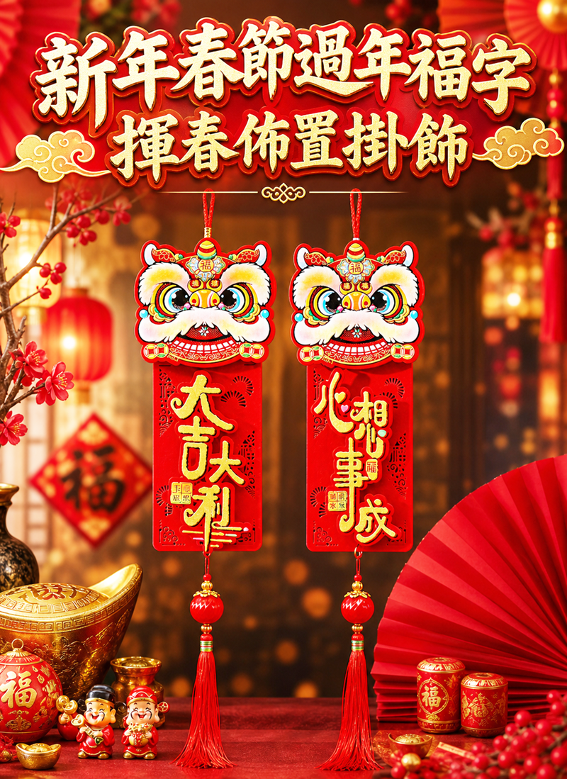 新年春節過年福字揮春佈置掛飾 HN2715
