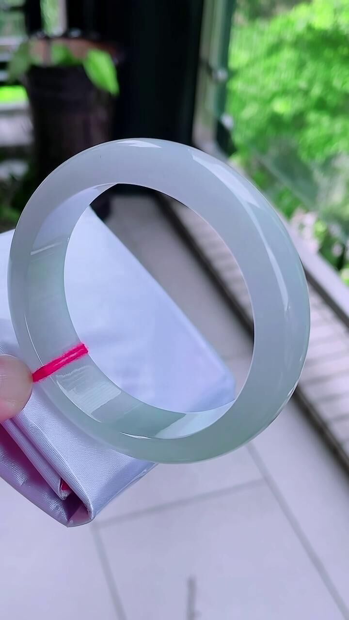 冰潤寬版正圈翡翠手鐲,天然翡翠A玉, 緬甸玉, Jade, Jadeite