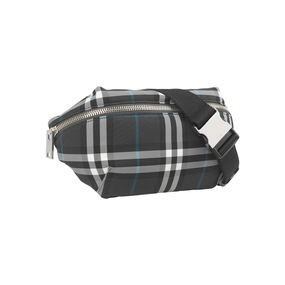 【Burberry】Talbot 經典格紋帆布腰包(暖棕色)