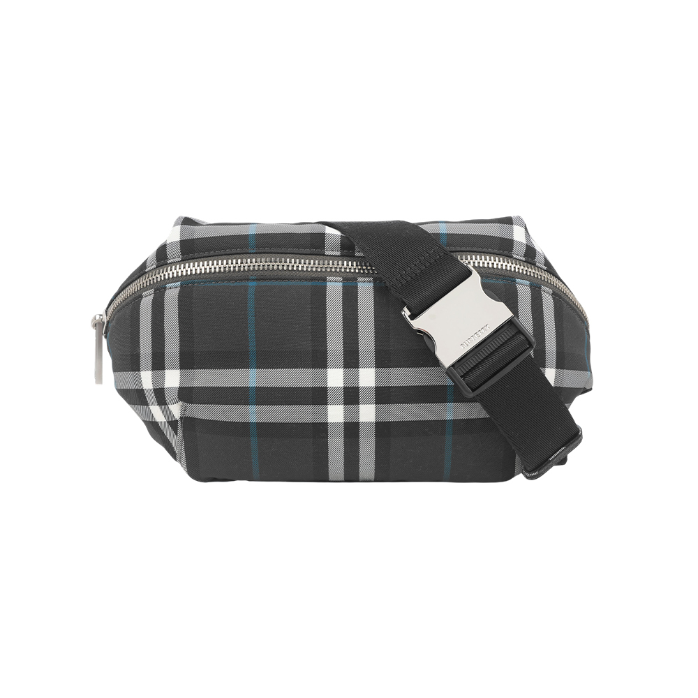 【Burberry】Talbot 經典格紋帆布腰包(暖棕色)
