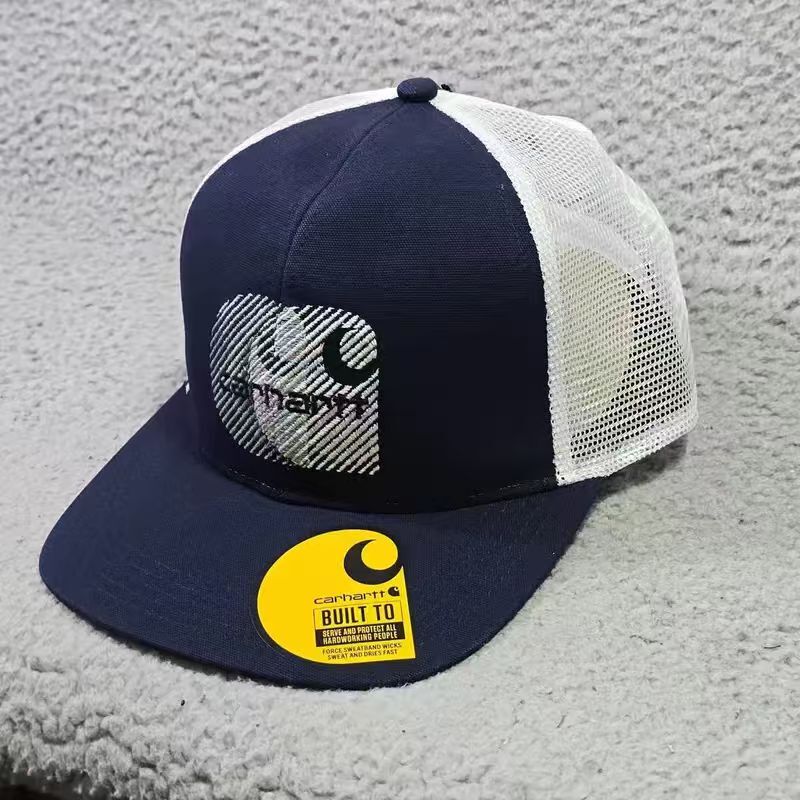 【預購】CARHARTT N101418 網面拼接鴨舌帽 (深藍色拼白色)