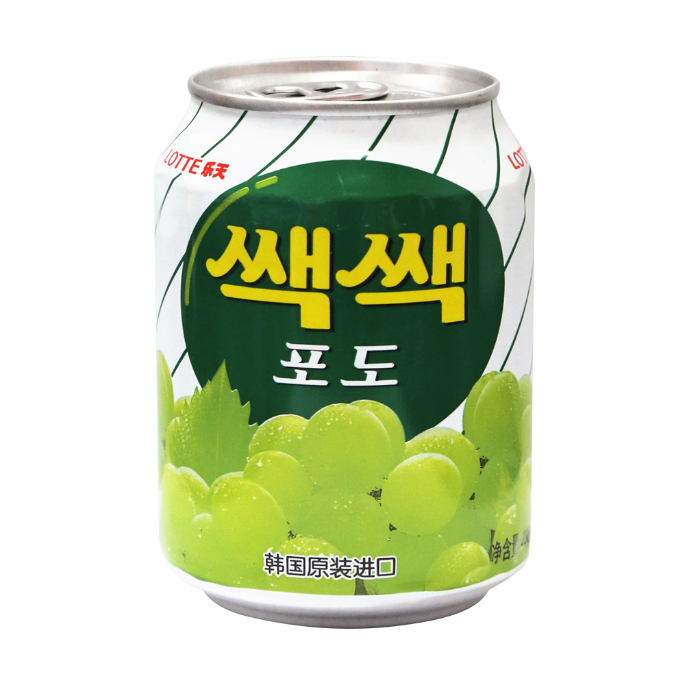 韓國 小鋁罐果汁 238ml 葡萄 橘子 水梨