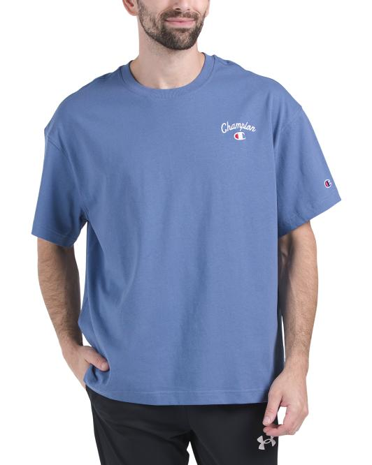 【預購】CHAMPION N101419 男裝短袖上衣 (藍色)