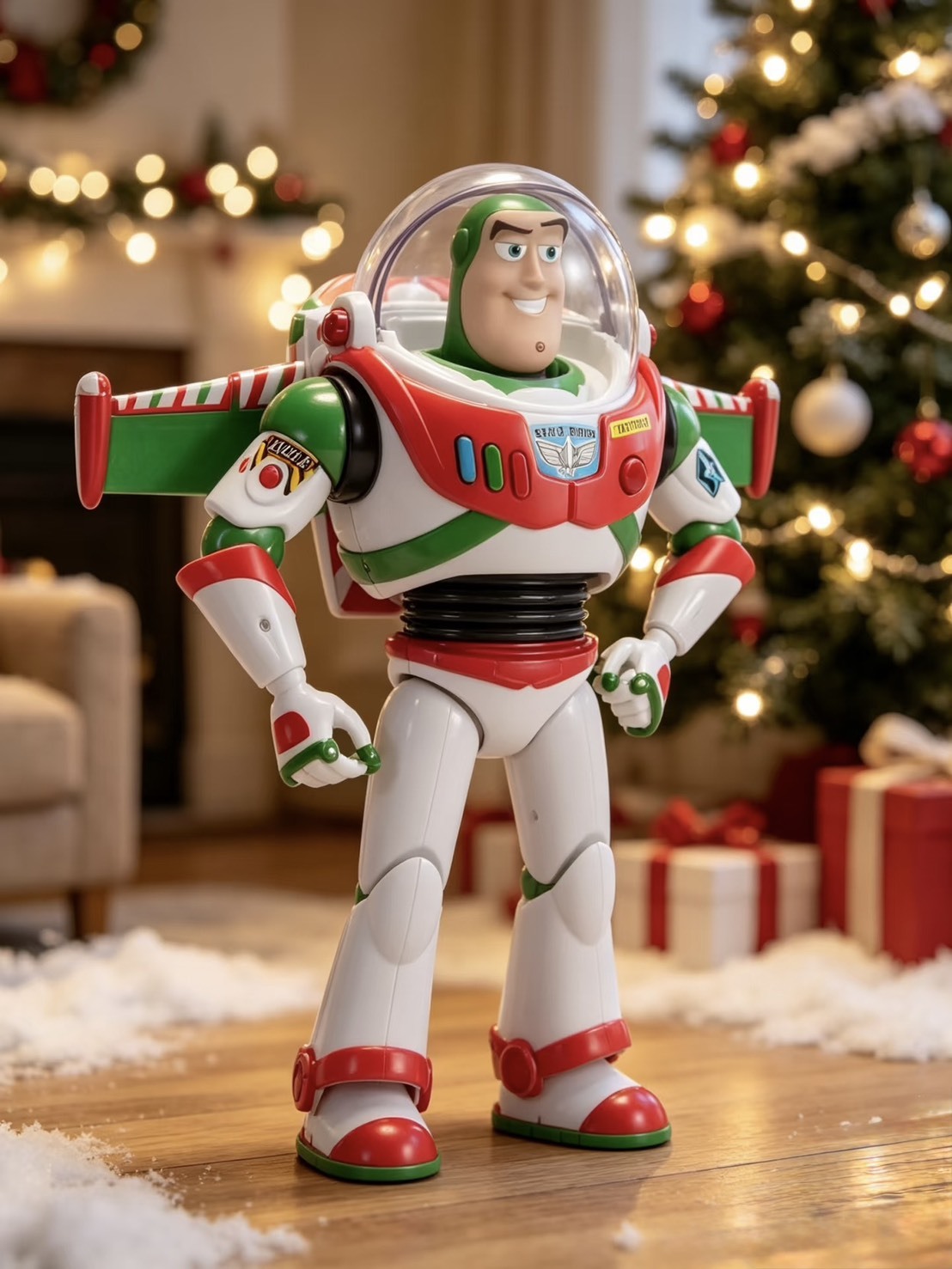【預購】美國迪士尼 DISNEY BUZZ 聖誕節 1:1 巴斯光年 公仔