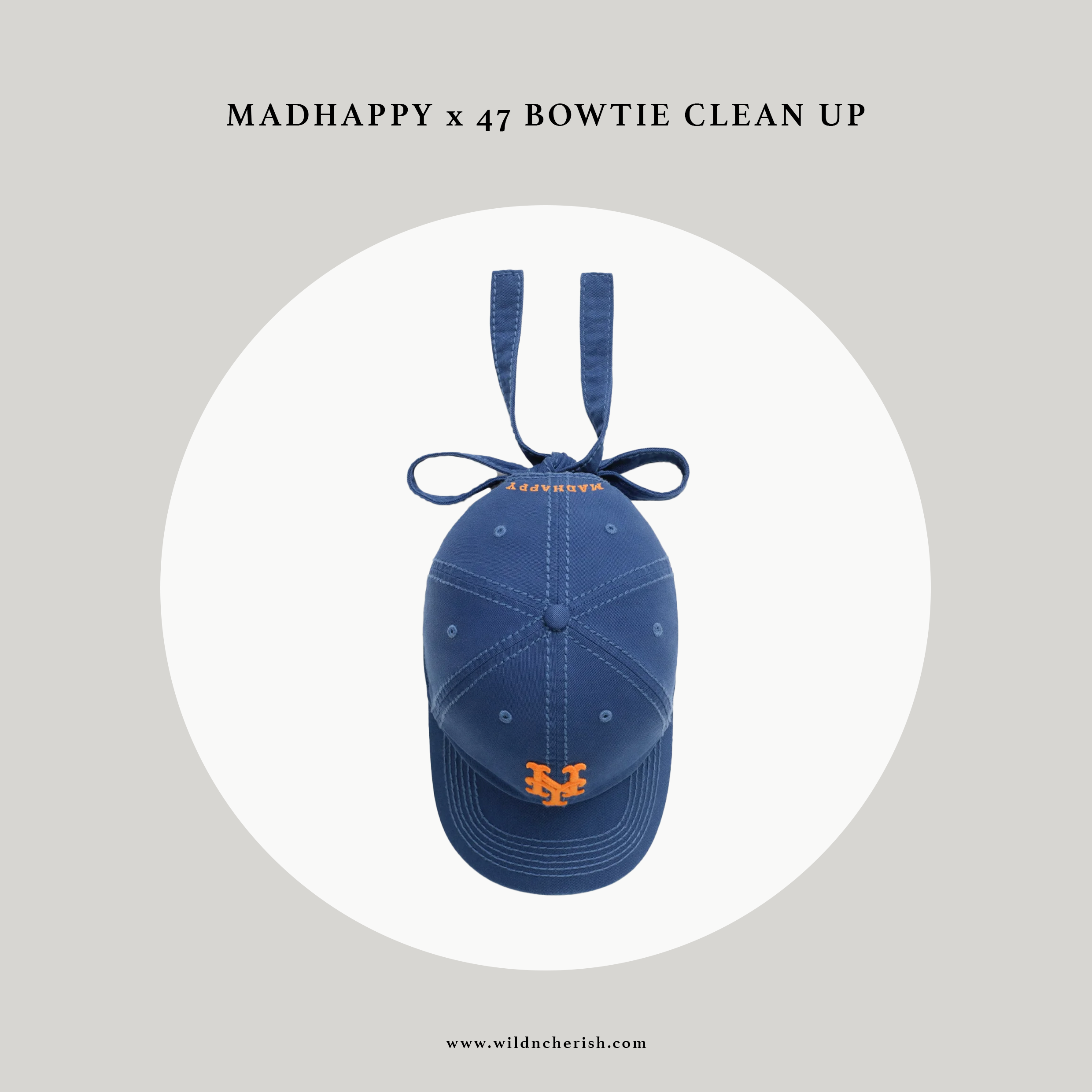 預訂 | Madhappy Mets Bowtie '47 Clean Up  蝴蝶結 棒球帽