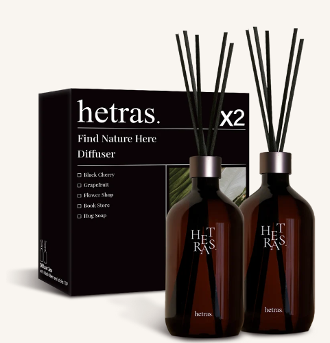 CR261014-H2-Hetras Premium Diffuser 2EA - Hotel Wood (500ml x2ea)-EXP:2028/2029