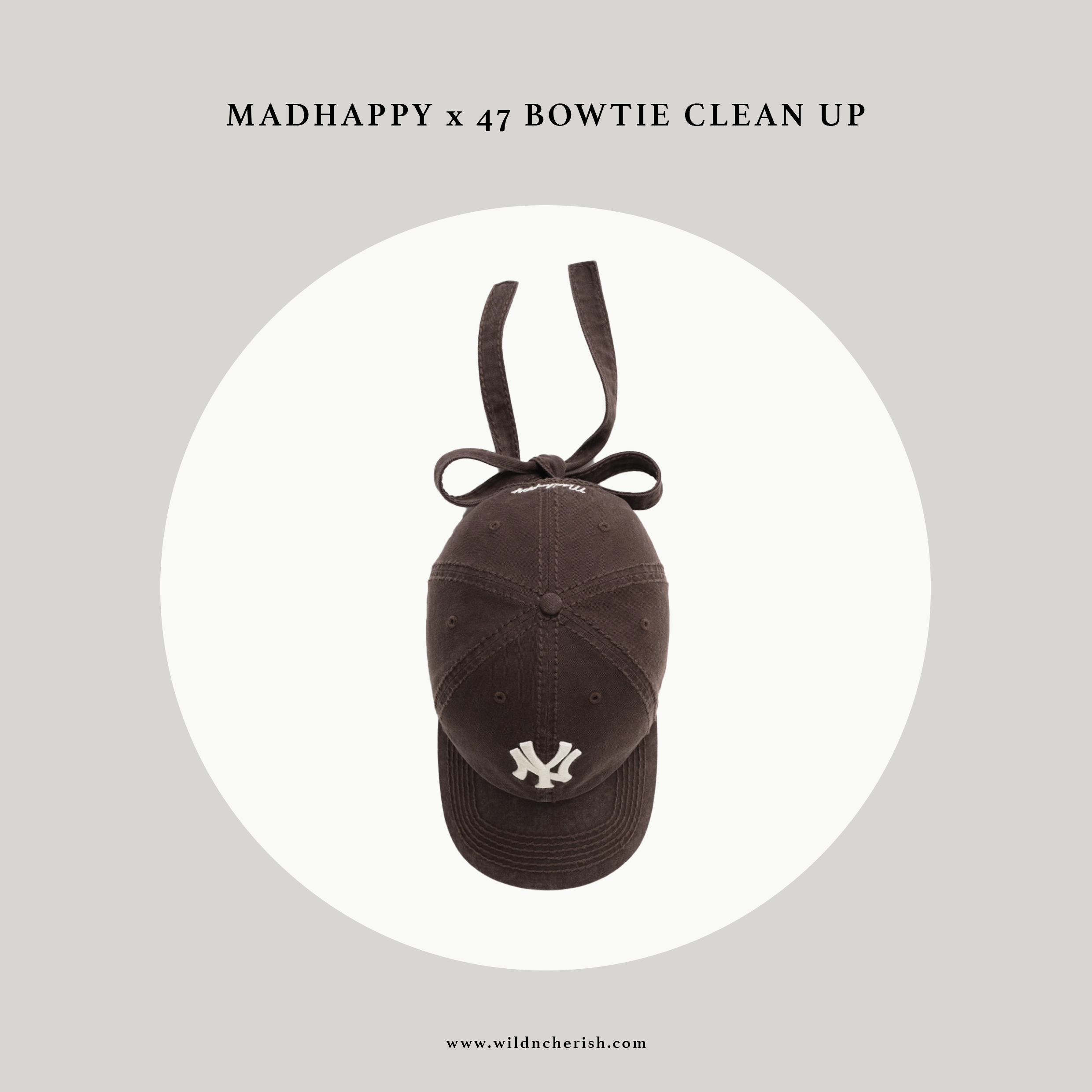 預訂 | Madhappy Yankees Bowtie '47 Clean Up 蝴蝶結 棒球帽
