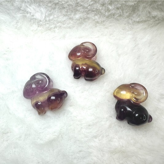 (L) 螢石小羊 (35×16×32mm) (隨機發貨) - 水晶 #A12 #2110SA