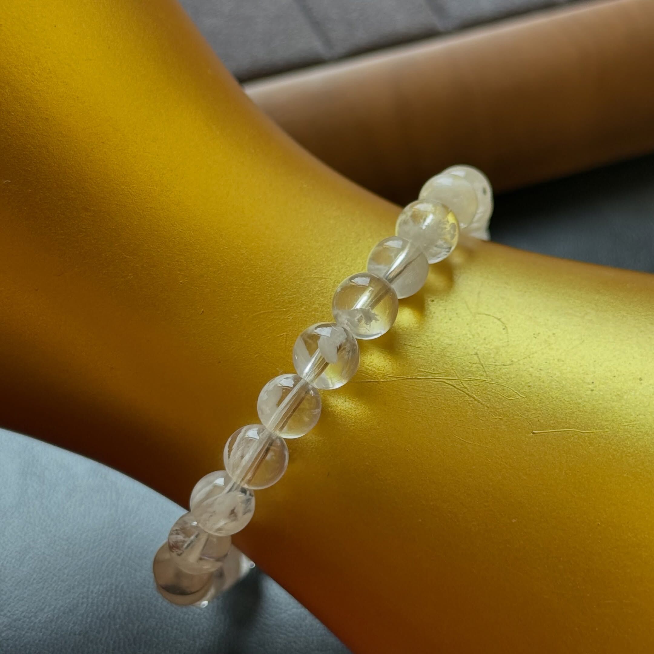 [原石] 高階 白幽靈水晶 白幻影水晶手串 5mm