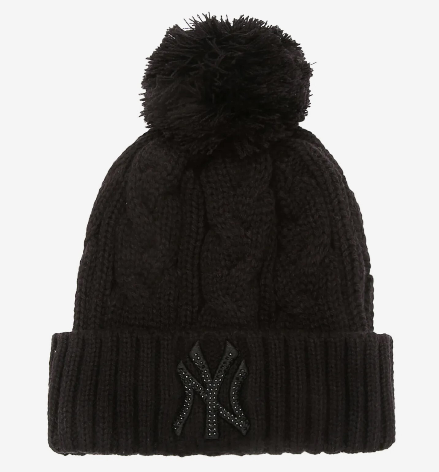 韓國MLB黑閃波冷帽 Pom Pom Beanie NY (BLACK) 現貨