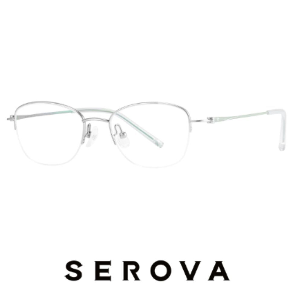 【SEROVA】SP1429 C100 半框光學眼鏡♦灰綠
