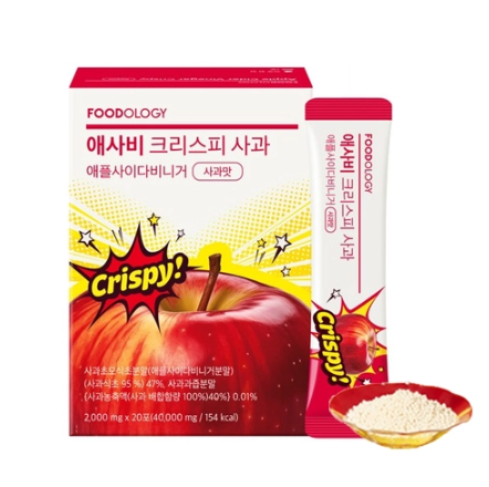 CR261014-F8-Foodology Apple Cider Vinegar Crispy Apple(2,000 mg x 20포)(Exp-27年11月或以後)