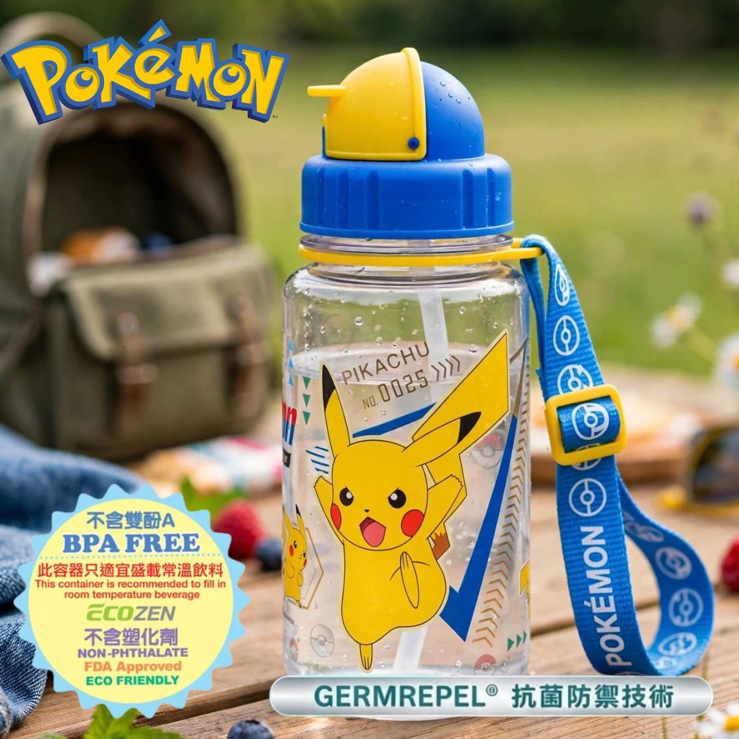 Pokemon Portable Straw Water Bottle 350ml