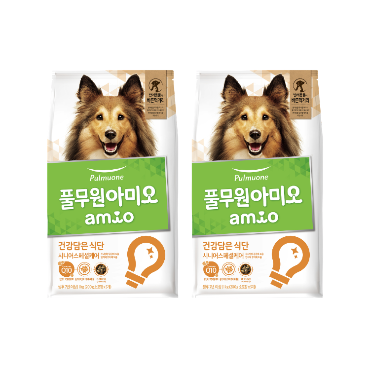 Amio 韓國Q10健康機能狗糧 長青活力老犬配方 1kg裝 x 2袋 (200g x 10袋)