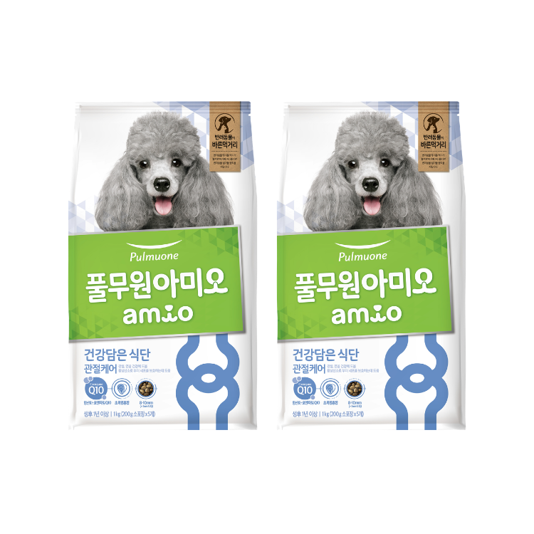Amio 韓國Q10健康機能狗糧 關節活力成犬配方 1kg裝 x 2袋 (200g x 10袋)