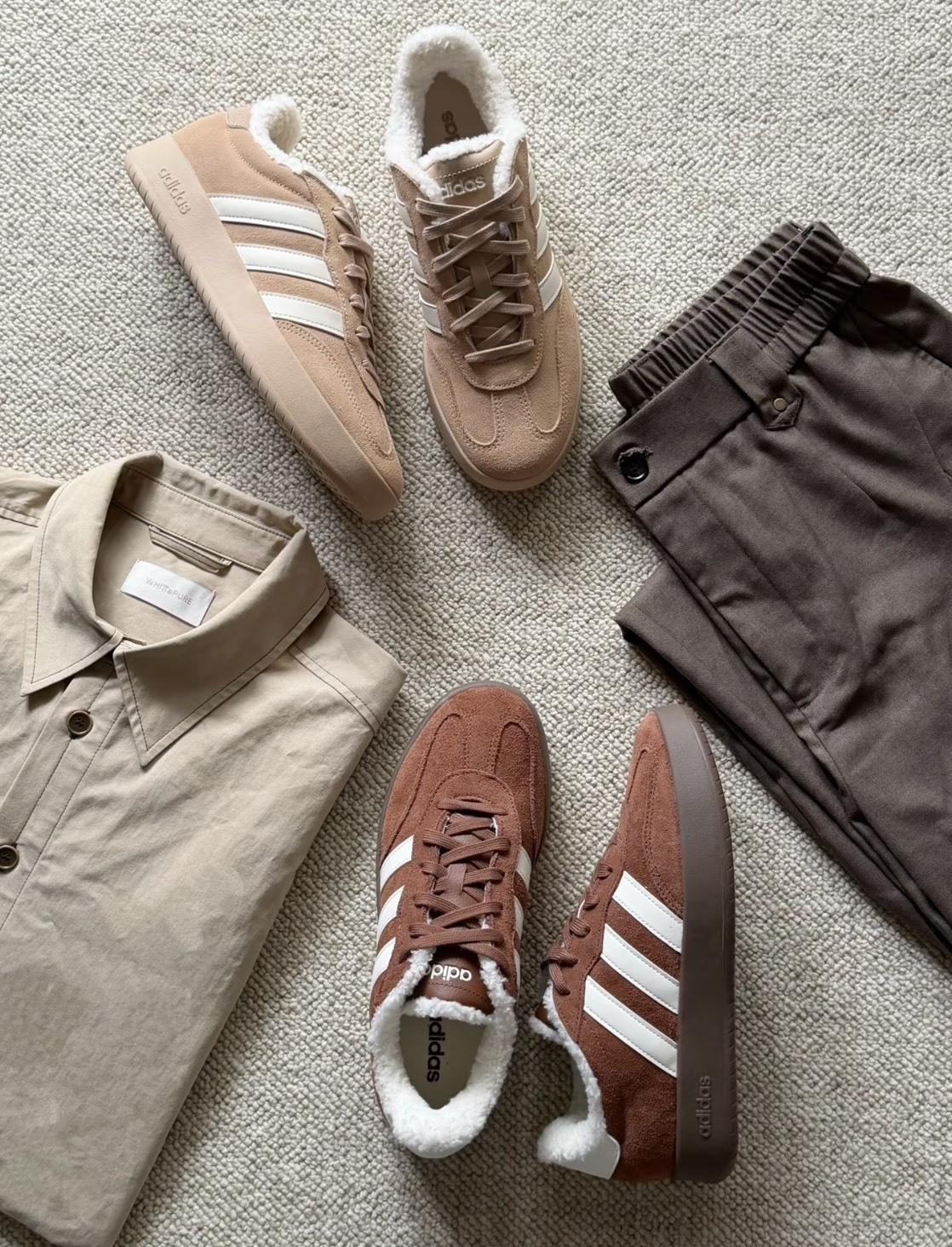 【APAIR】預購 ADIDAS BARREDA 卡其 紅棕 德訓鞋 厚底 麂皮 內襯絨毛 LB5776 LB5777