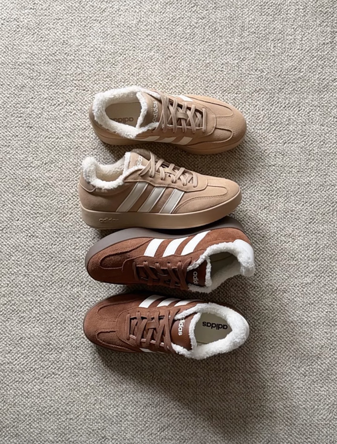 【APAIR】預購 ADIDAS BARREDA 卡其 紅棕 德訓鞋 厚底 麂皮 內襯絨毛 LB5776 LB5777