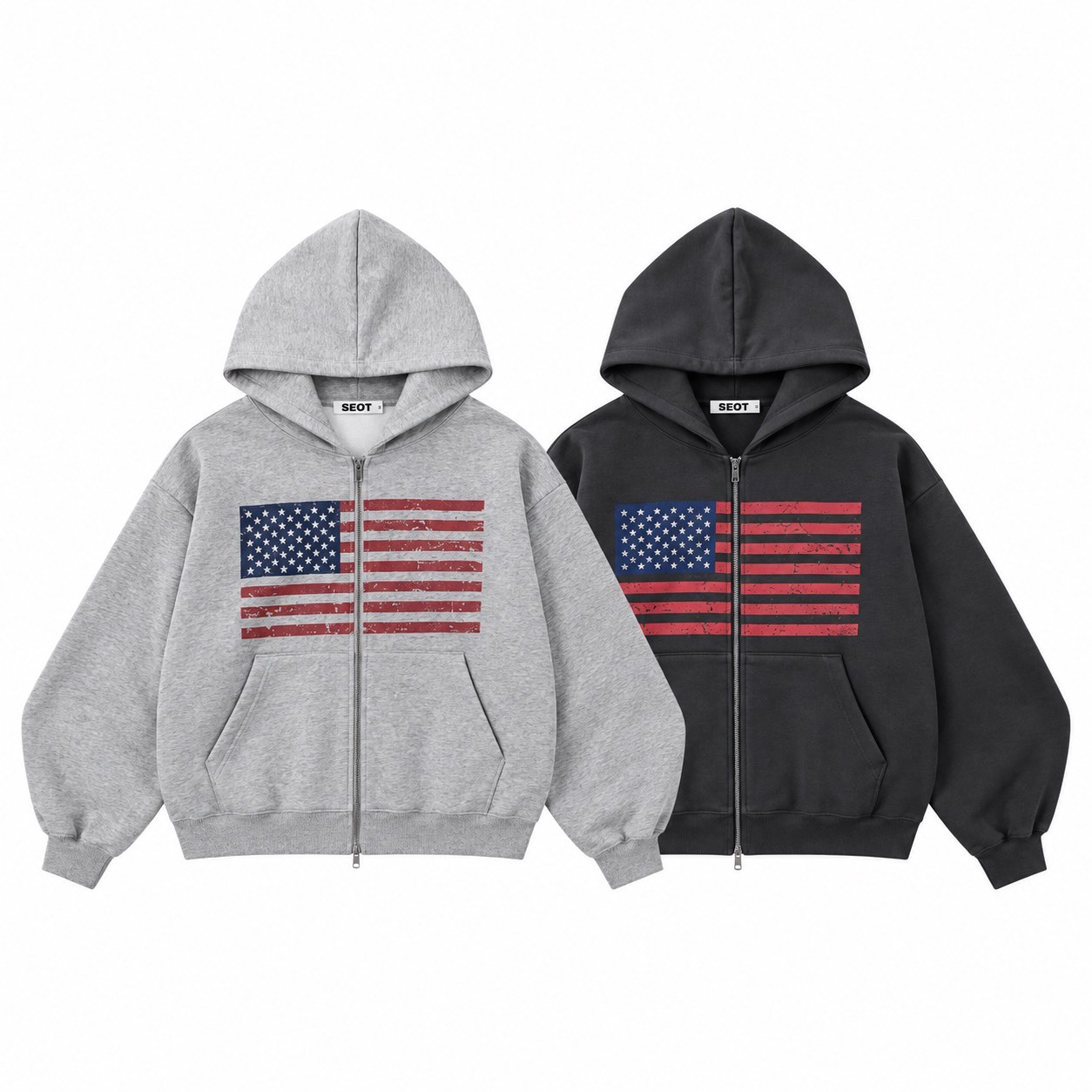 《S.V》BOXY 國旗連帽外套