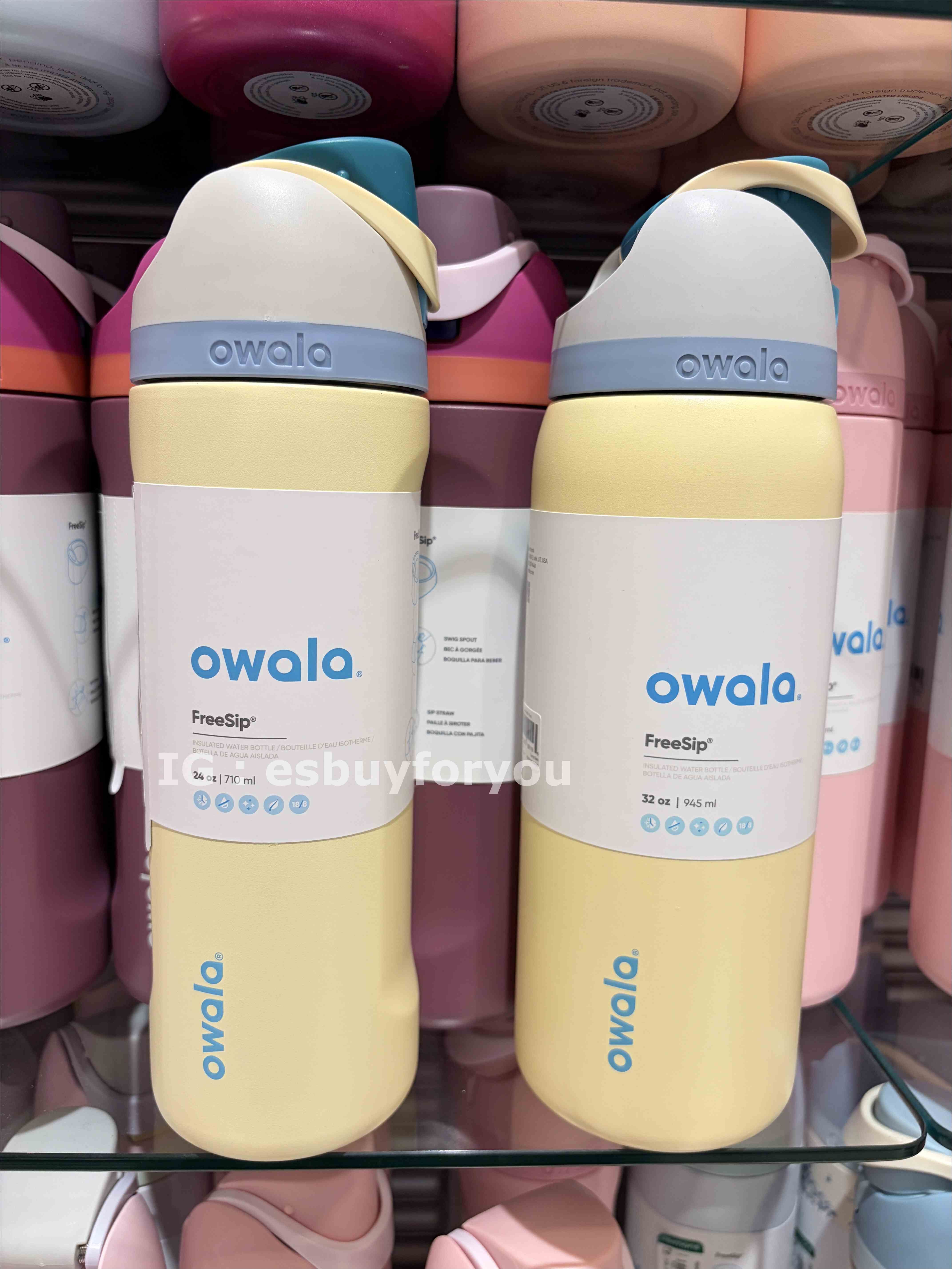 Owala(24oz 710ml) 不鏽鋼 FreeSip 拚色 水壺 (內有吸管) (多色)
