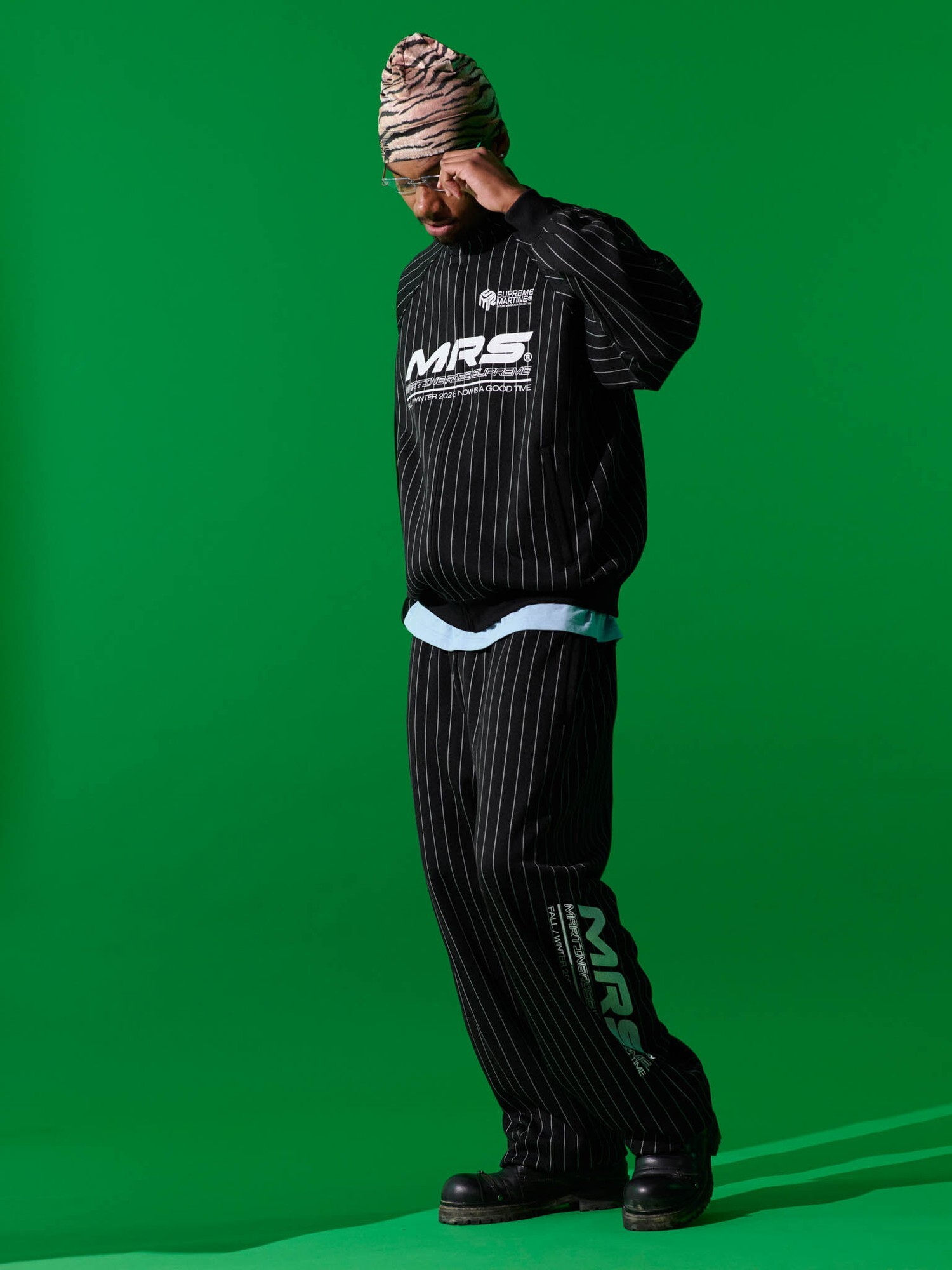 SUPREME X MARTINE ROSE TRACK PANT (酒紅/黑色) 運動長褲