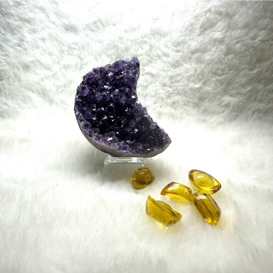(AD) 巴西紫晶月亮 (中) (55×34×15mm) (隨機發貨) - 水晶 #A30 #2110SA