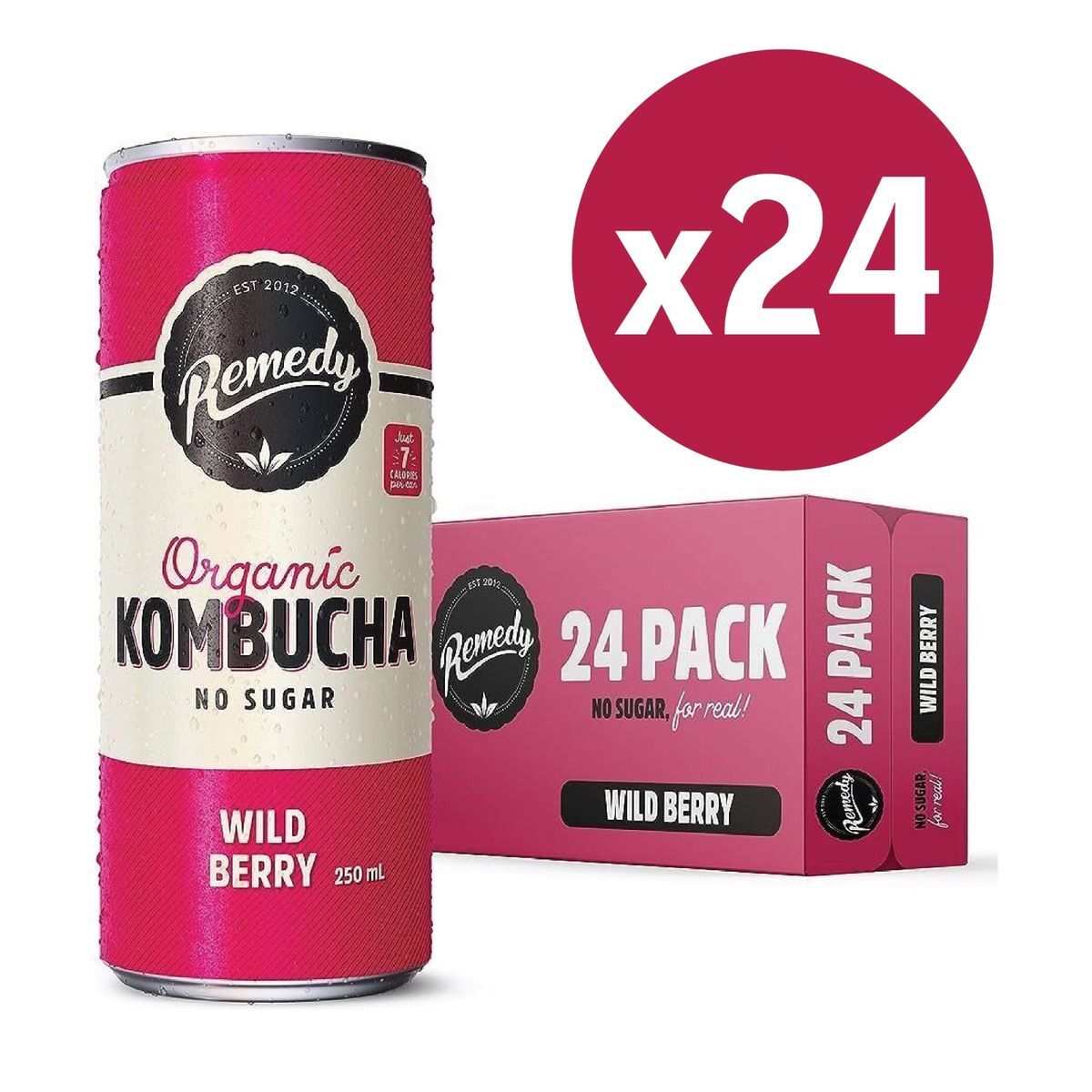 [原箱]Remedy Kombucha - 澳洲有機康普茶 野莓味250ml x24