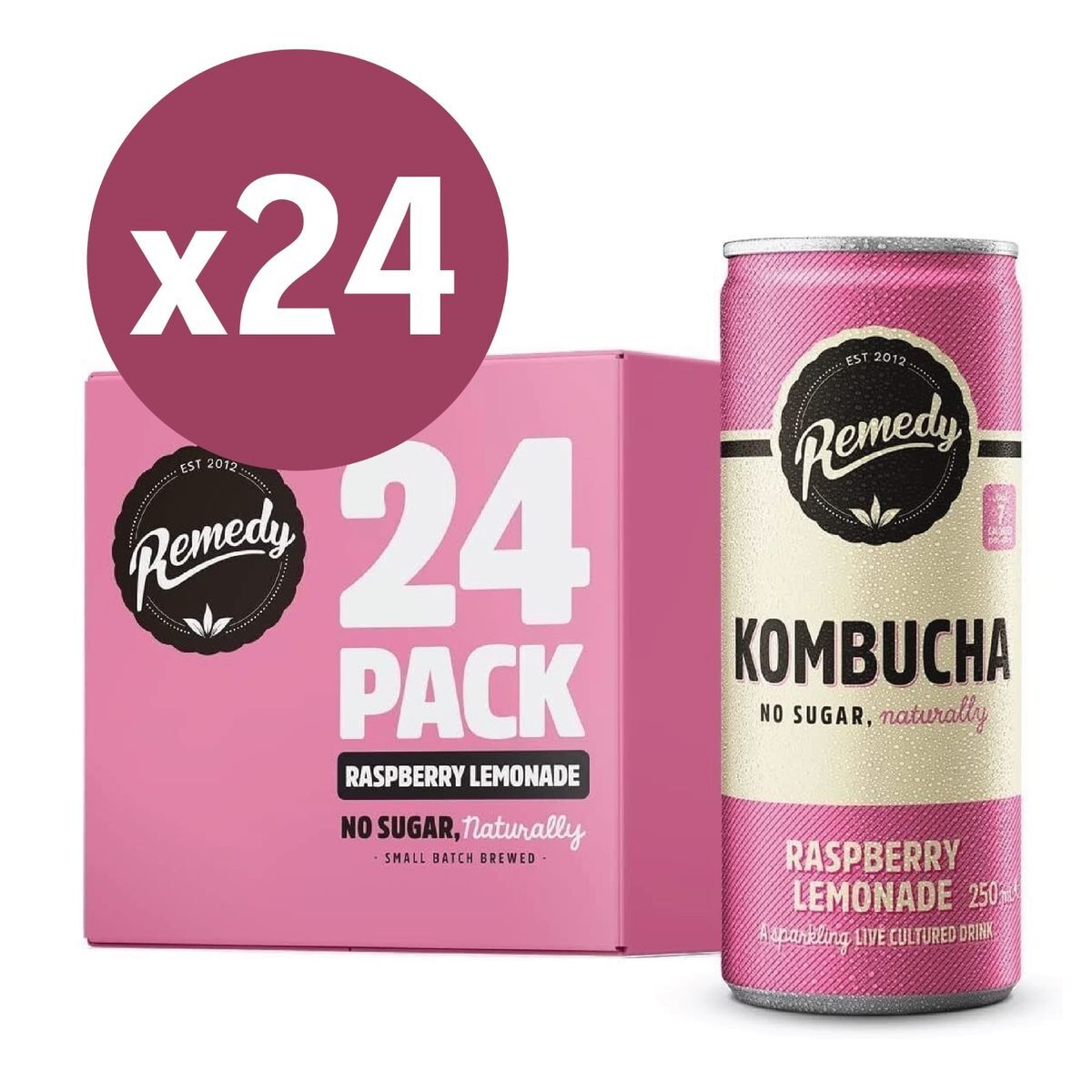 [原箱]Remedy Kombucha - 澳洲有機紅茶菌紅莓檸檬 250ml x24