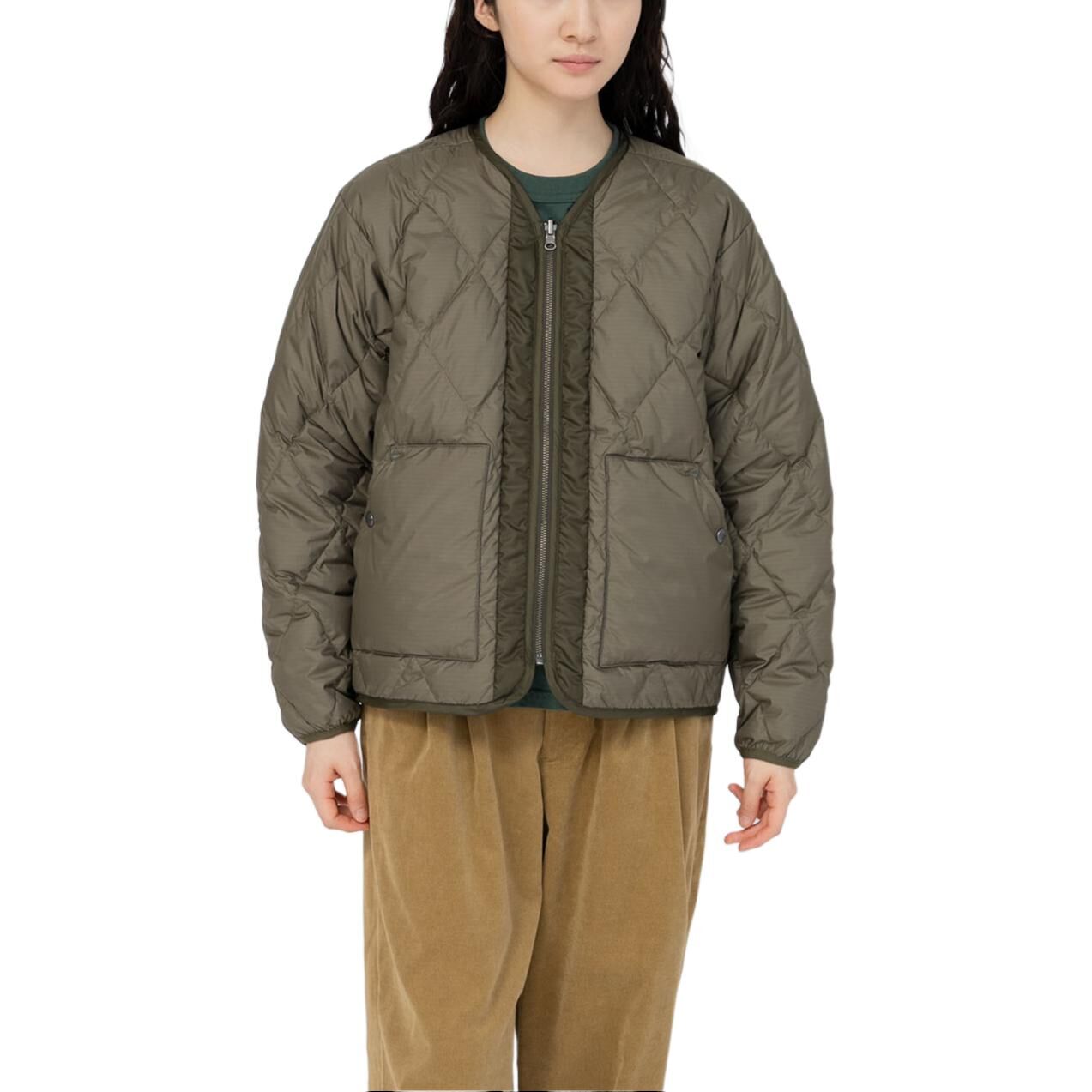 【代購】THE NORTH FACE PURPLE LABEL PLAS Field Down Cardigan Down Jackets & Coats Unisex Olive Umber N24FA027-OD