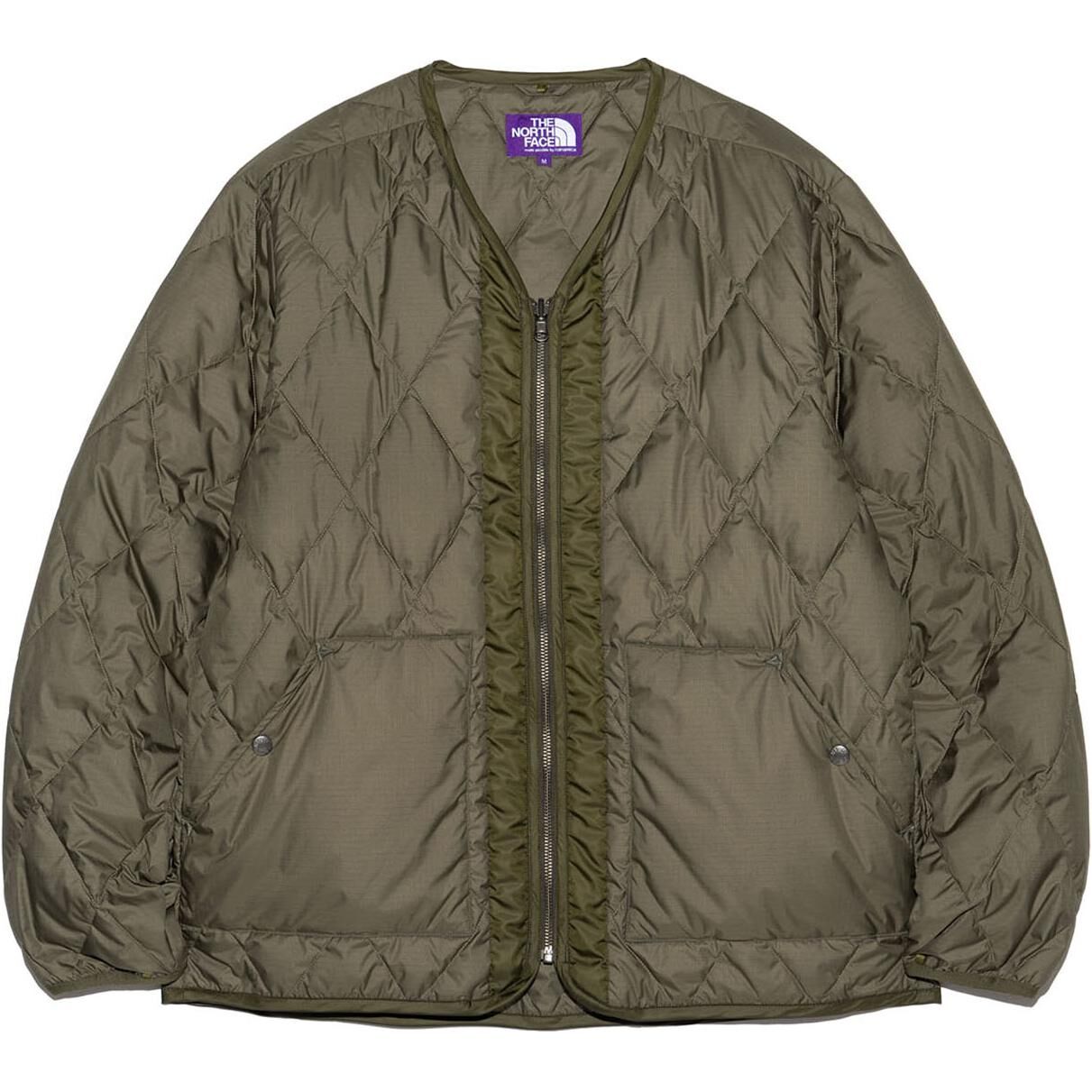 【代購】THE NORTH FACE PURPLE LABEL PLAS Field Down Cardigan Down Jackets & Coats Unisex Olive Umber N24FA027-OD