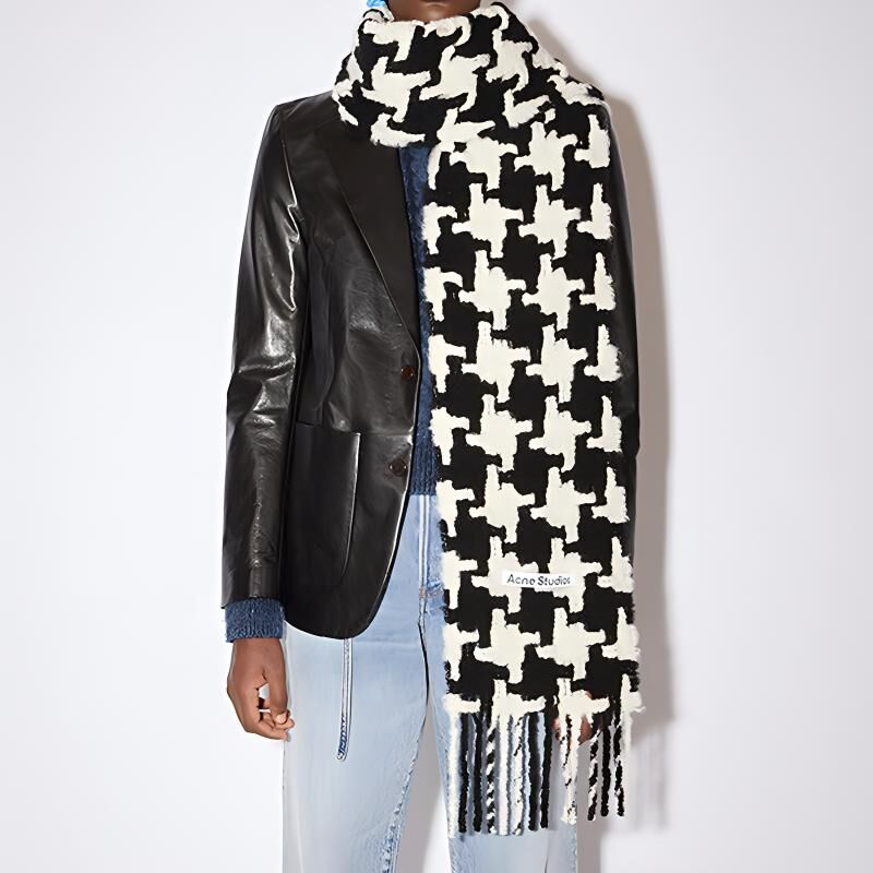 【代購】Acne Studios Houndstooth Scarf CA0153-AL4