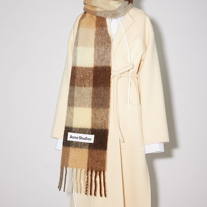 【代購】Acne Studios Alpaca Knit Scarves Unisex Brown CA0084-BRD