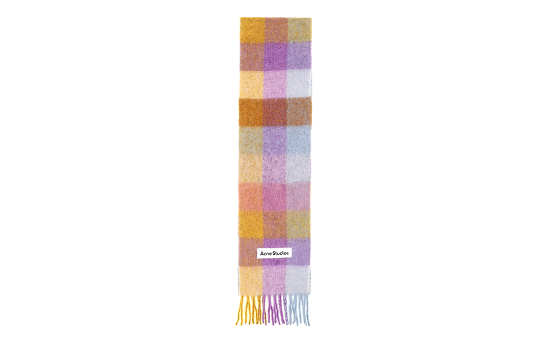 【代購】【Previous Season】checked mohair-blend scarf CA0084DIC