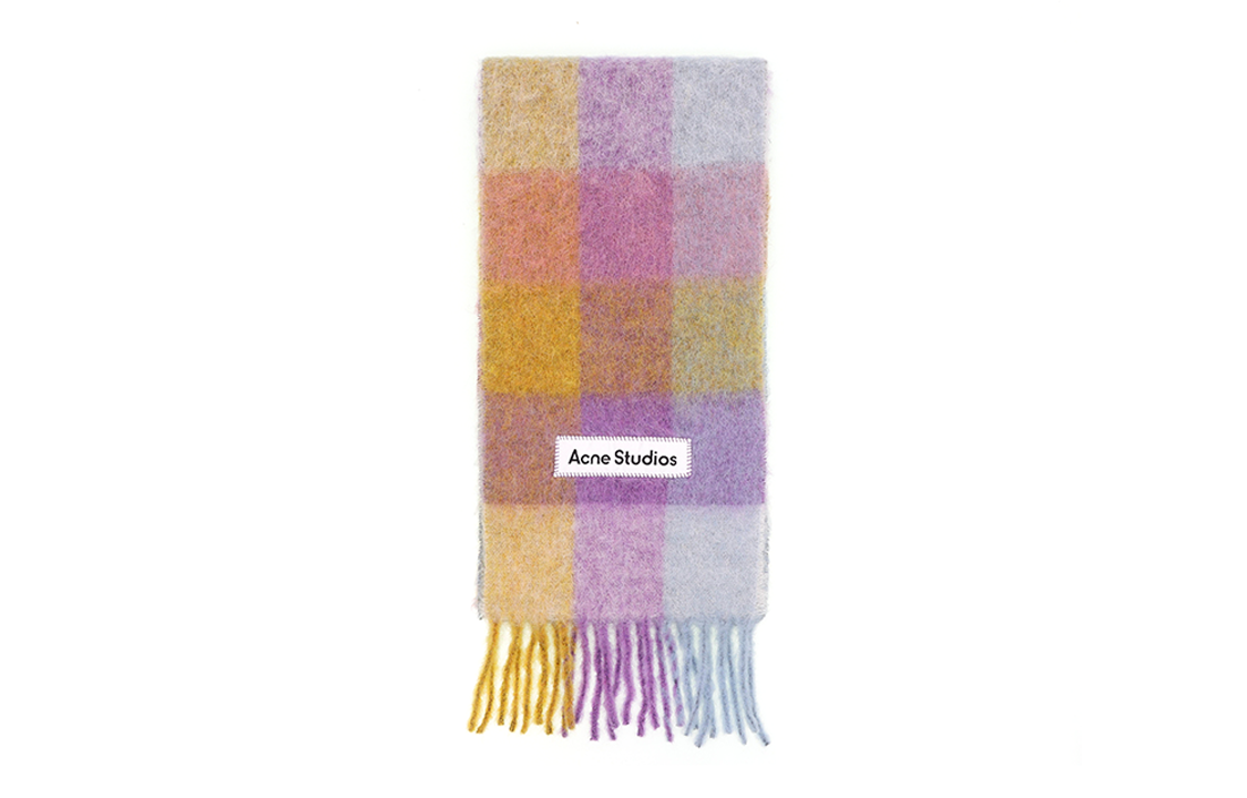 【代購】【Previous Season】checked mohair-blend scarf CA0084DIC