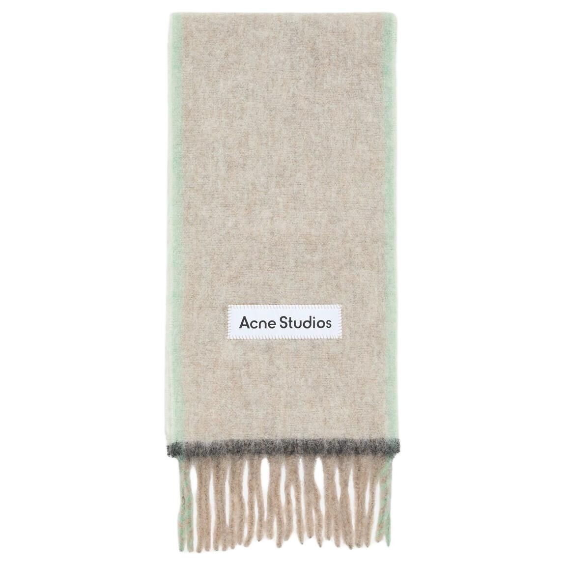 【代購】Acne Studios Logo Patch Fringed Edge Scarf CA0290-ALS