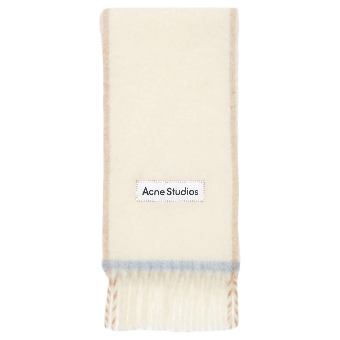 【代購】Acne Studios Logo Patch Fringed Edge Scarf CA0290-100
