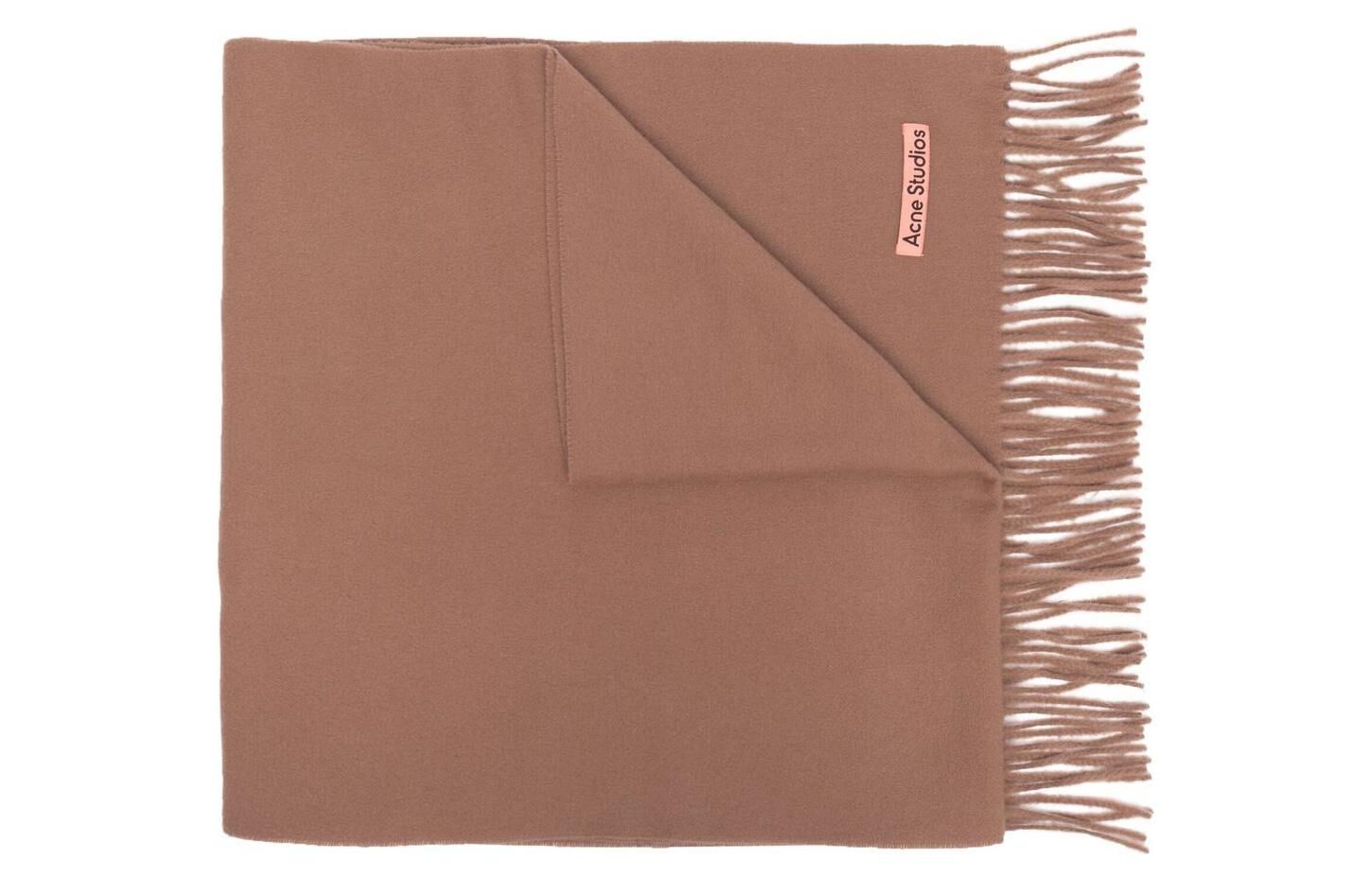 【代購】Acne Studios Logo Patch Fringed Scarf CA021059C