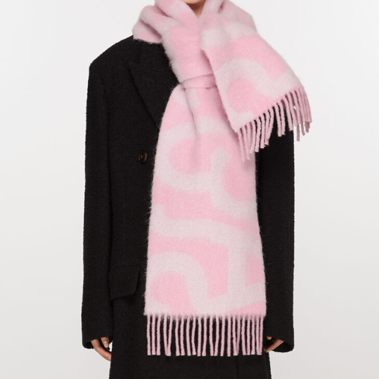 【代購】Acne Studios Wool Nylon Mohair Alpaca Knit Scarves Women's Pink CA0311-415