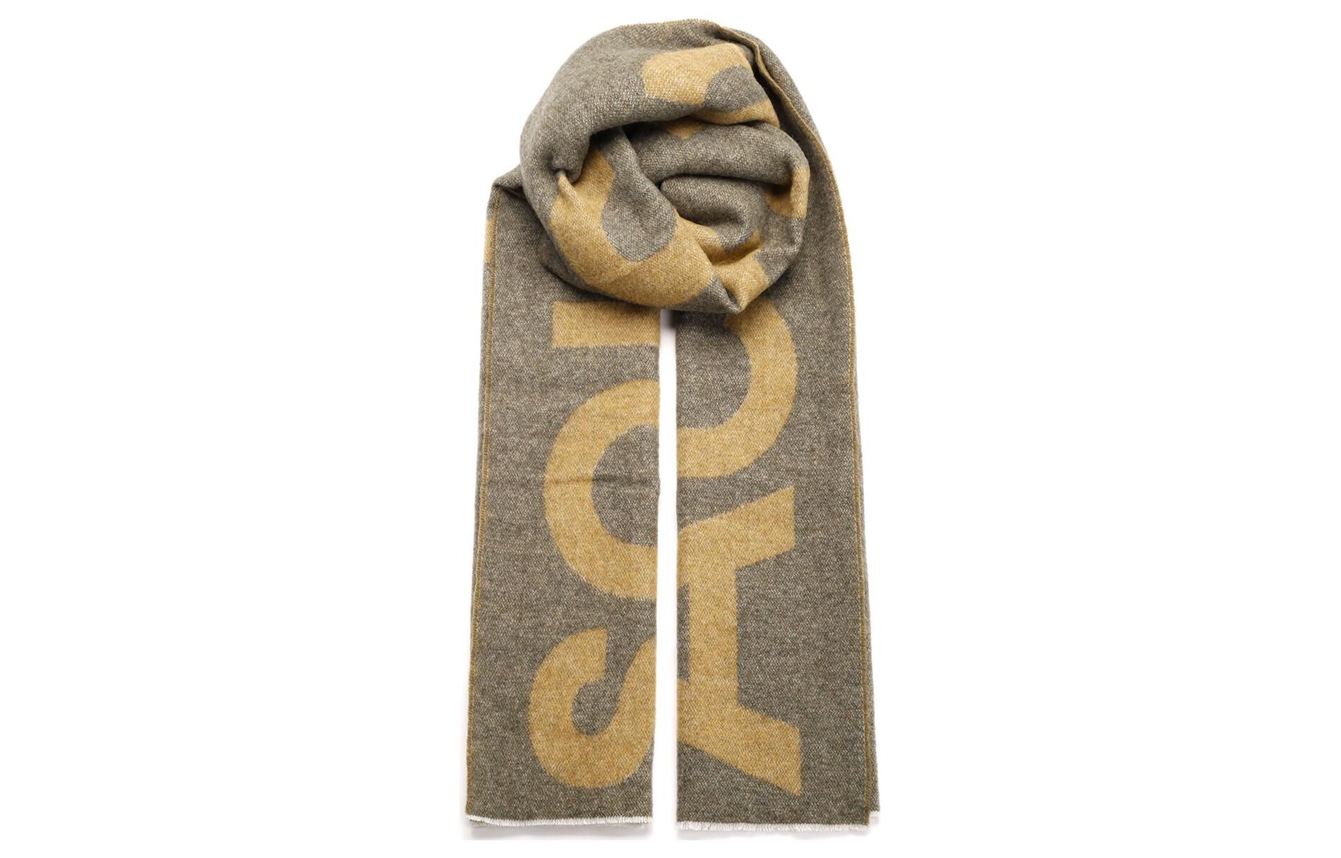 【代購】【Previous Season】intarsia-logo wool-blend scarf CA0104CYX