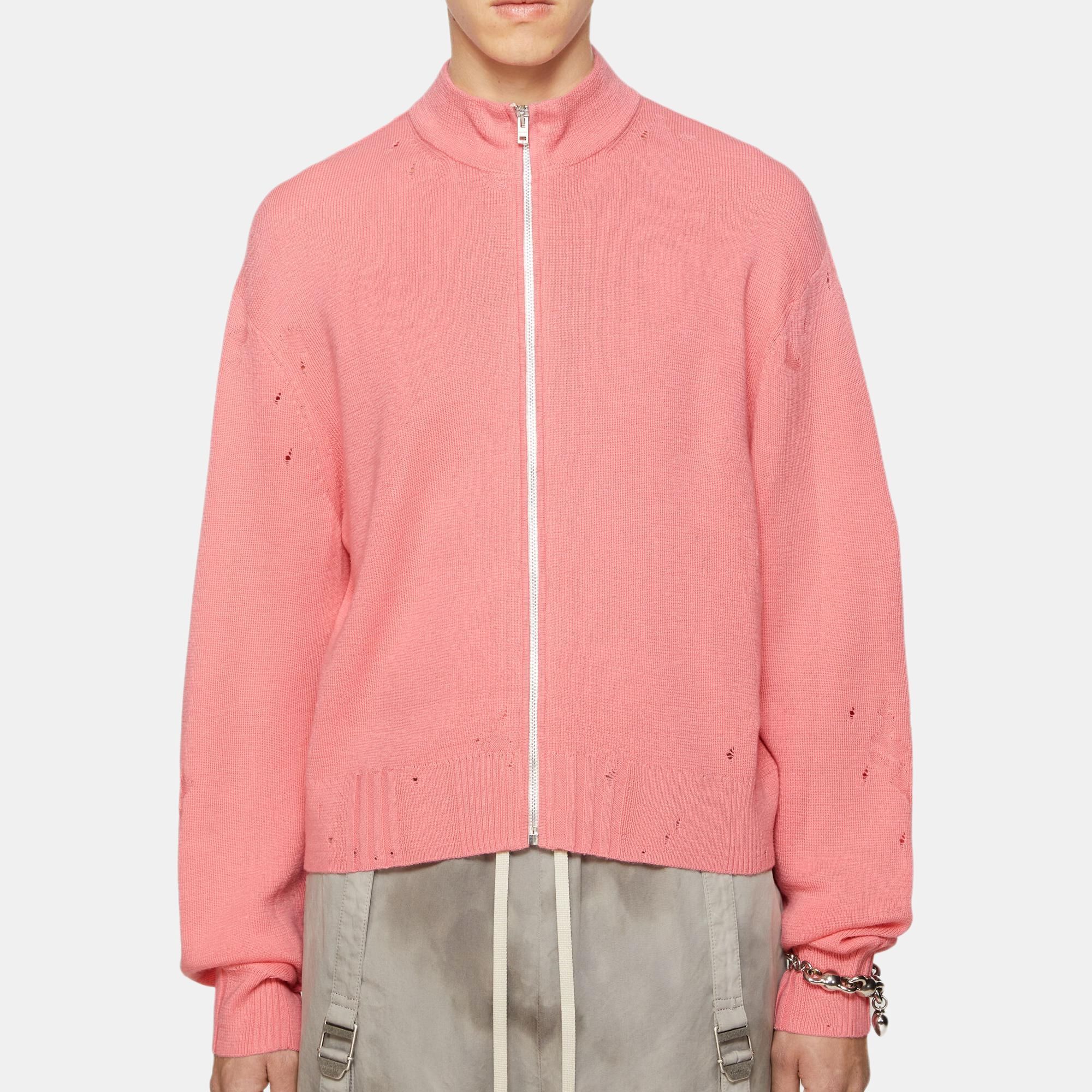 【代購】Acne Studios Distressed-effect Zip-up Cardigan B60334-415