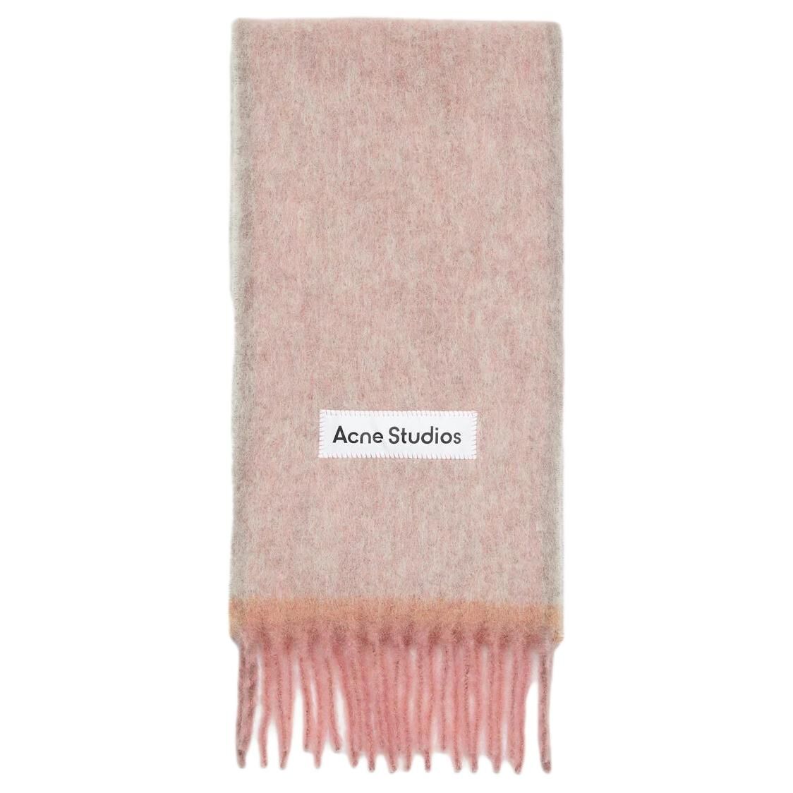 【代購】Acne Studios Logo Patch Fringed Edge Scarf CA0290-416