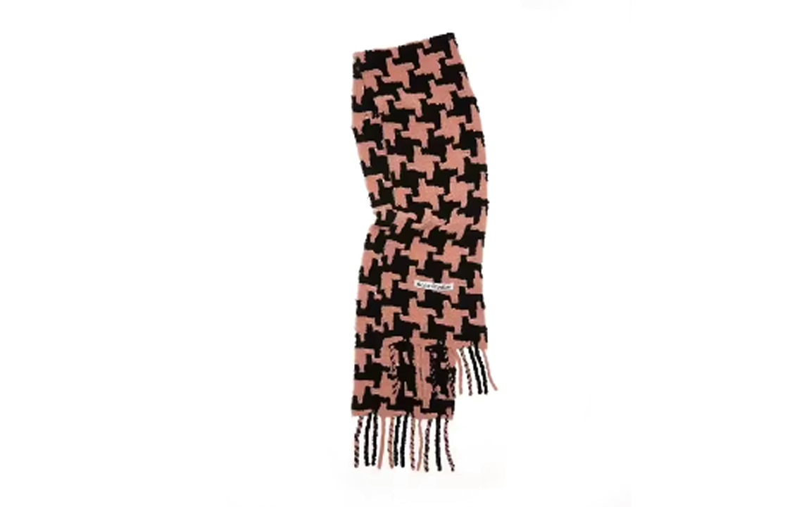 【代購】Acne Studios Houndstooth Fringed Scarf CA0153-ATD