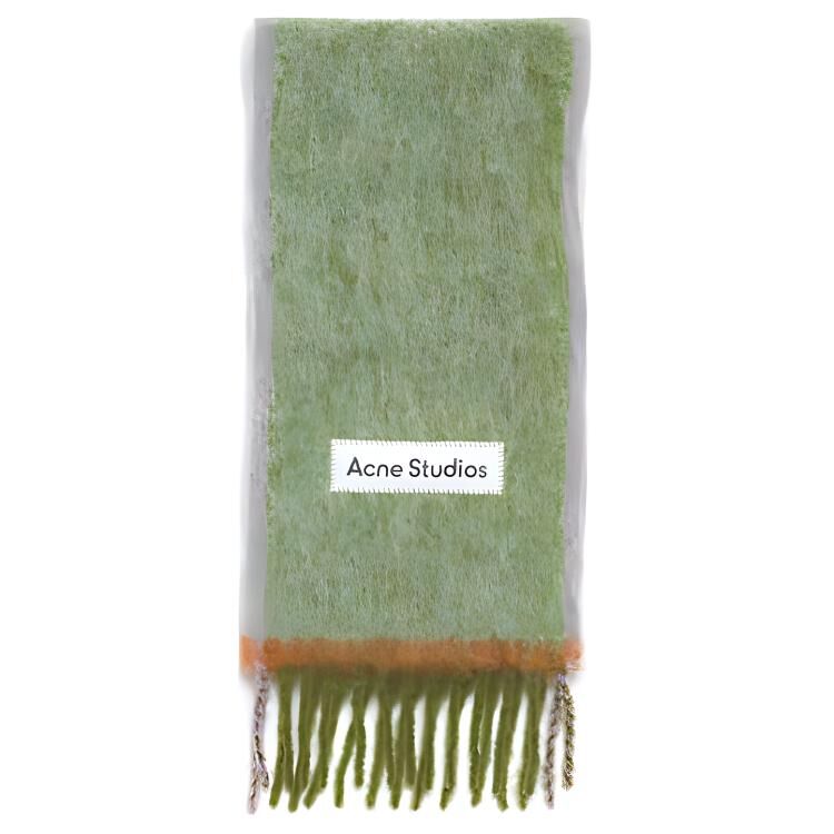 【代購】Acne Studios Logo-appliqué Contrasting-trim Scarf CA0290-CA4