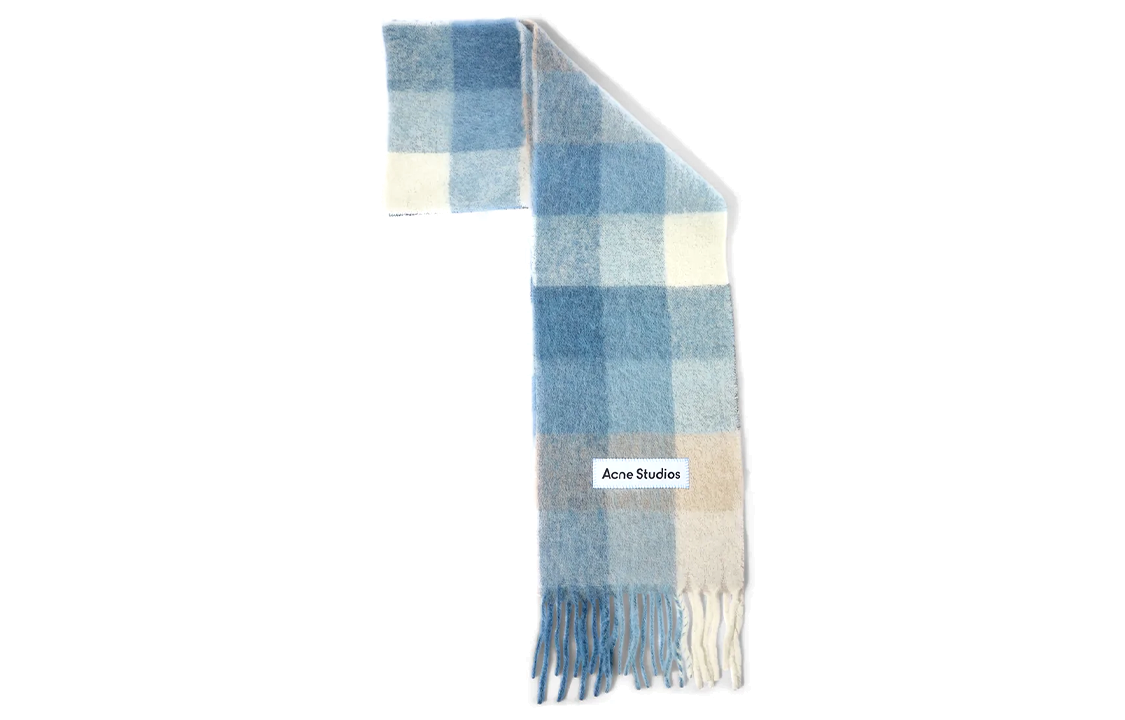 【代購】Acne Studios Logo-patch Checked Scarf CA0084-CZ100