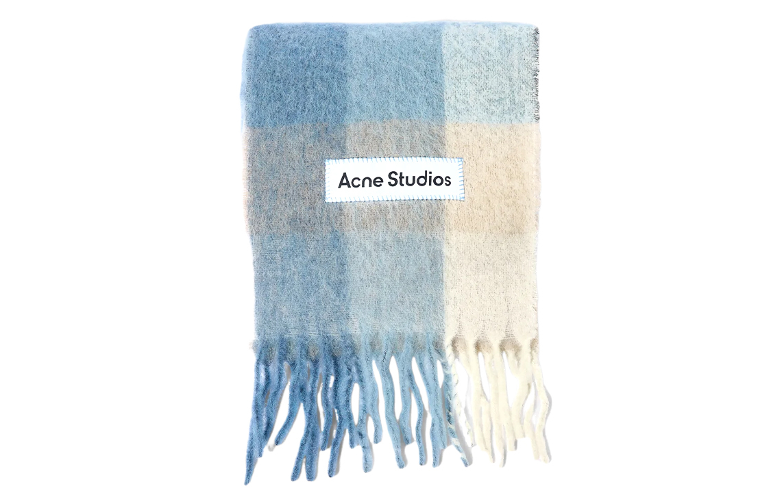 【代購】Acne Studios Logo-patch Checked Scarf CA0084-CZ100